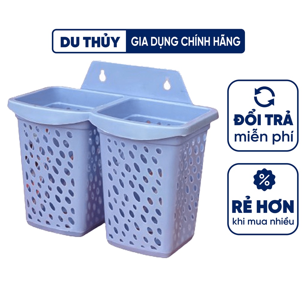 Ống đựng đũa, chất liệu nhựa pp, pe, nhiều kích thước 1 ngăn, 2 ngăn màu xanh, đỏ không chứa bpa, của gia dụng Du Thủy