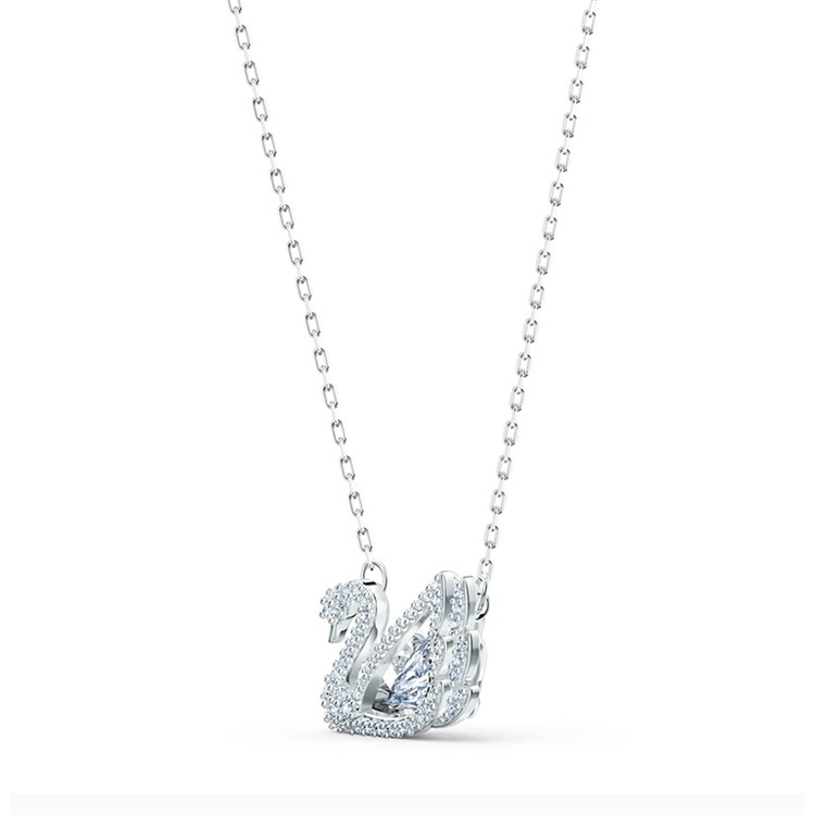 Dây Chuyền Mặt Thiên Swarovski Silver DAZZLING Swan Necklace Nga Đính Đá Pha Lê Lấp Lánh Thời Trang Cho Nữ