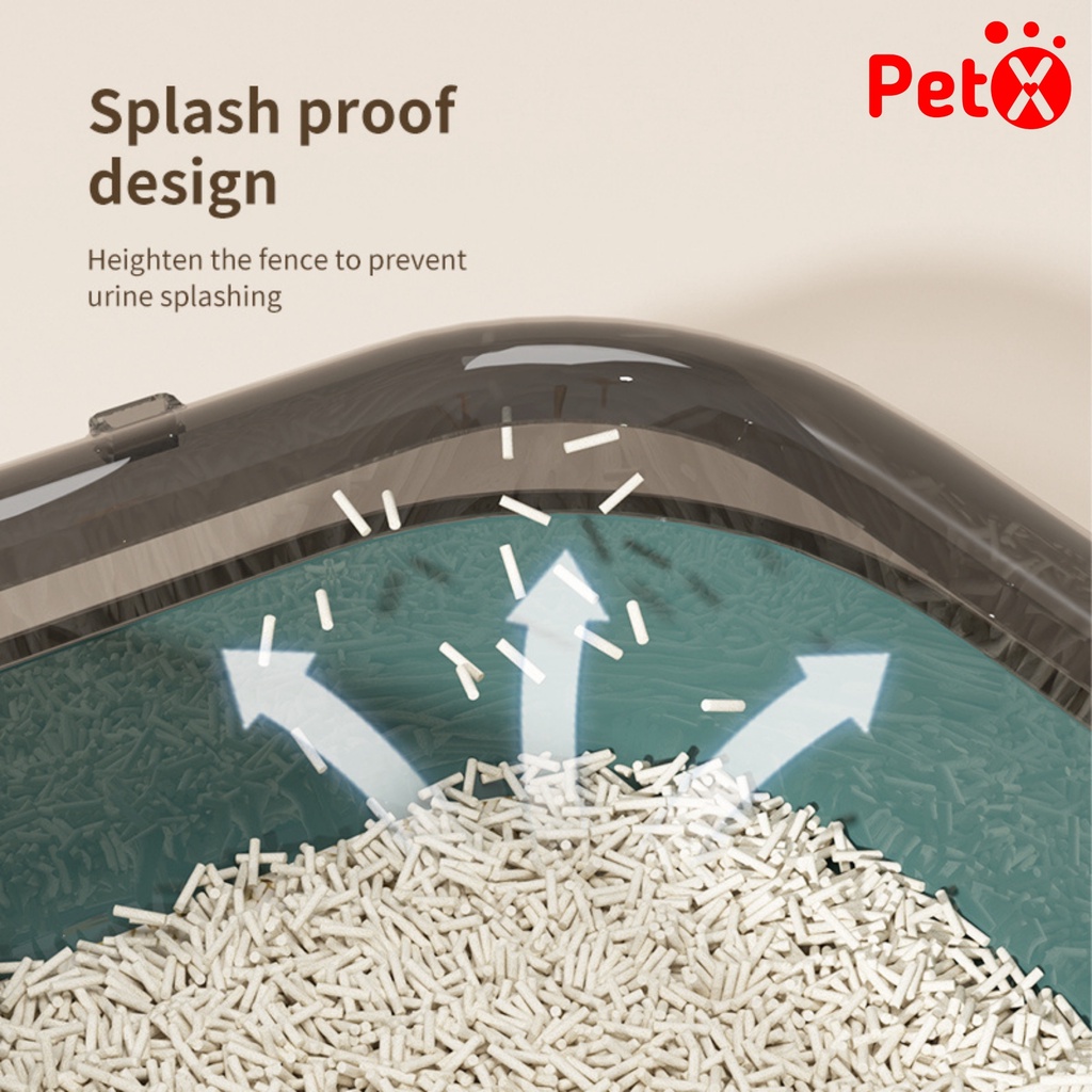 Khay vệ sinh cho mèo, chậu cát mèo có vòm chống văng cát cho mèo vừa và lớn đến 7.5kg