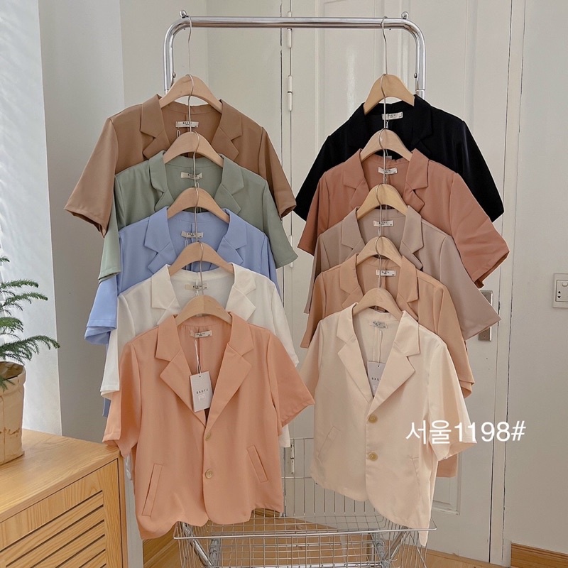 blazer cộc tay 2 cúc