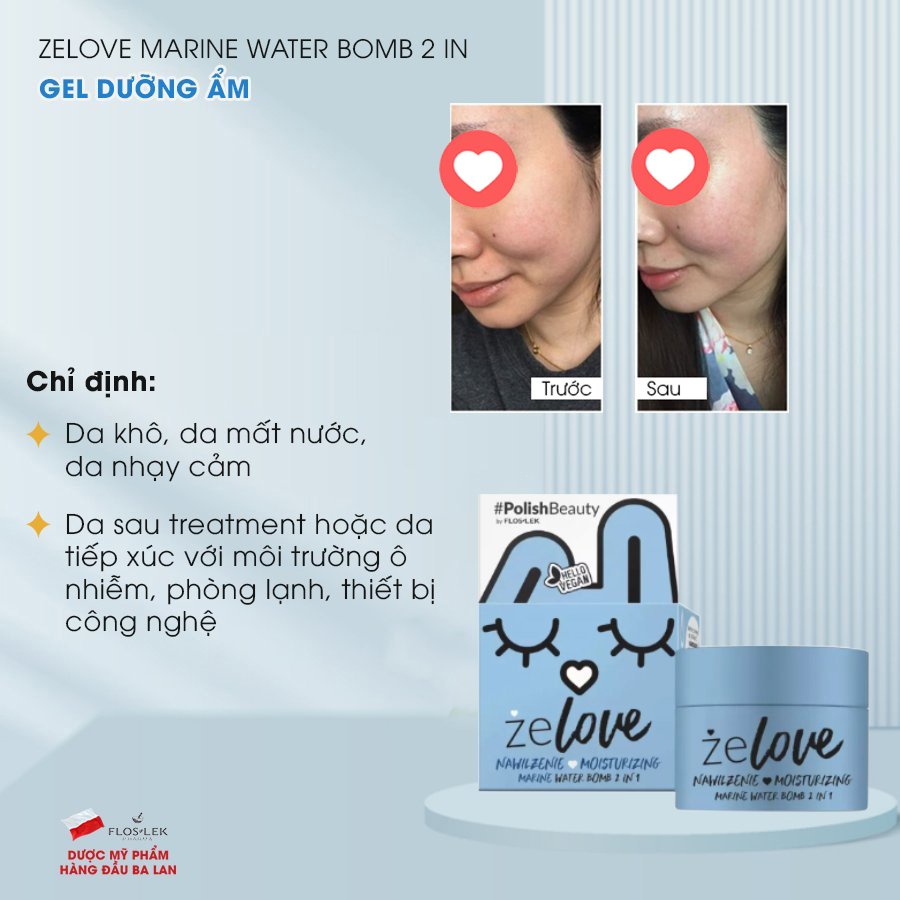 Kem dưỡng ẩm da mặt khô Floslek Zelove 50ml