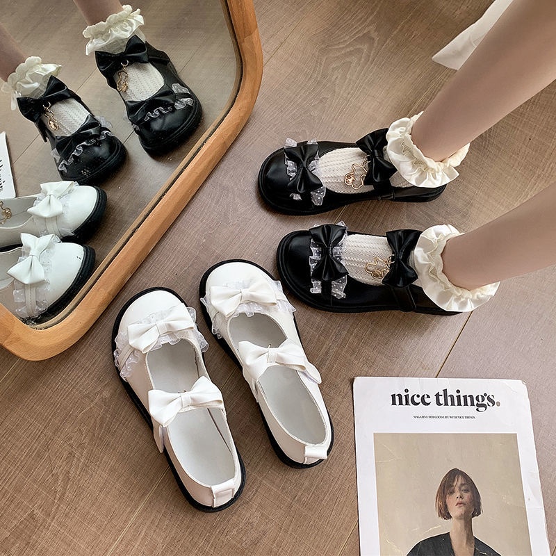 Giày Da lolita Nhật Bản Thời Trang Mùa Hè Cho Nữ