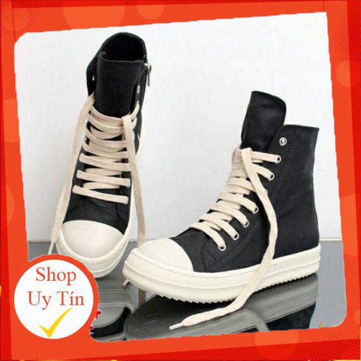 Giày Thể Thao,Sneakers Nam Nữ Cổ Cao Đế Thơm Tăng Chiều Cao Có Khoá Kéo Giữa