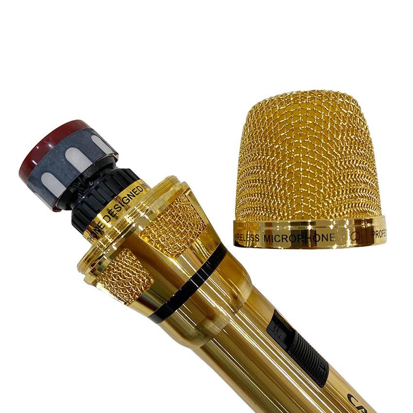 Micro karaoke có dây CAF P12 làm bằng kim loai chống va đập méo mó, phòng karaoke, dành cho hệ thống âm thanh gia đình