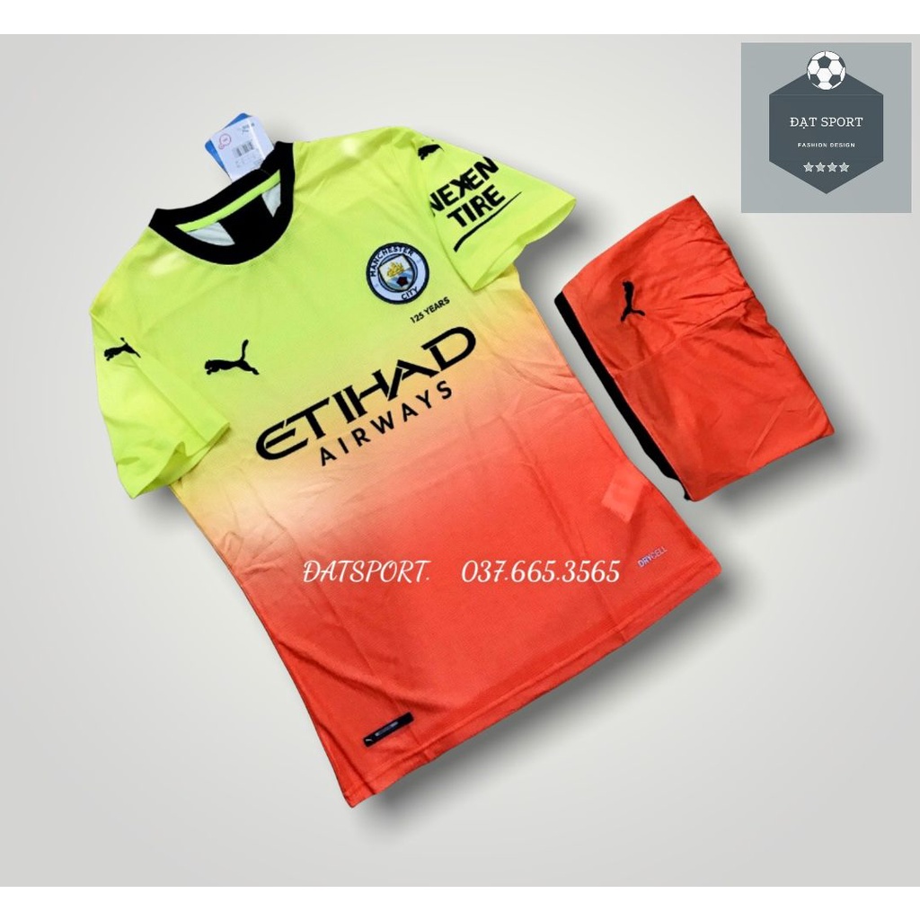 Quần áo bóng đá Mancity 🔥FREESHIP🔥 Bộ Áo Đấu CLB Manchester City. Hàng Gai Thái Cao Cấp - Thoáng Mát Cam Kết 100% Y Hình