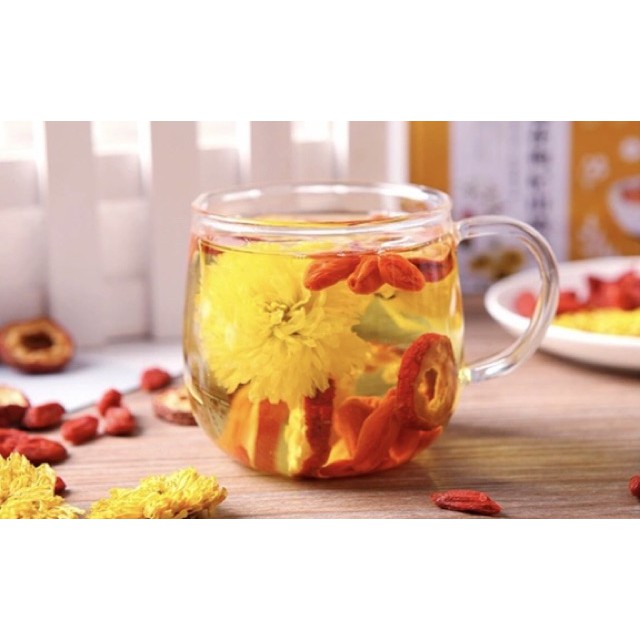 1 gói dùng thử trà sơn trà hoa cúc kỳ tử đỏ mát gan đẹp dáng_trathaomocsi