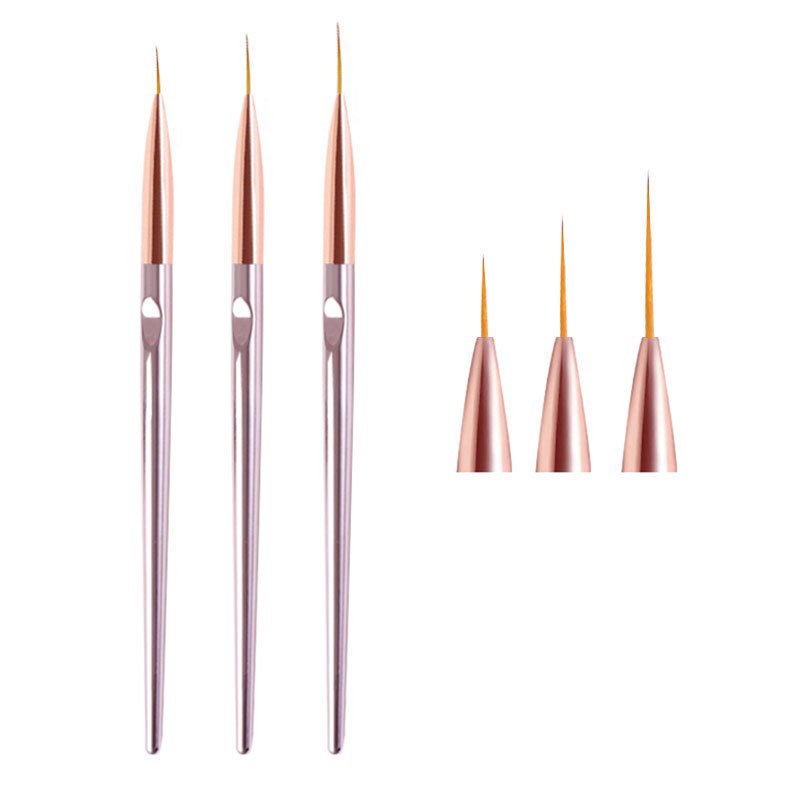 Cọ râu vẽ nail - Set cọ nét 3size