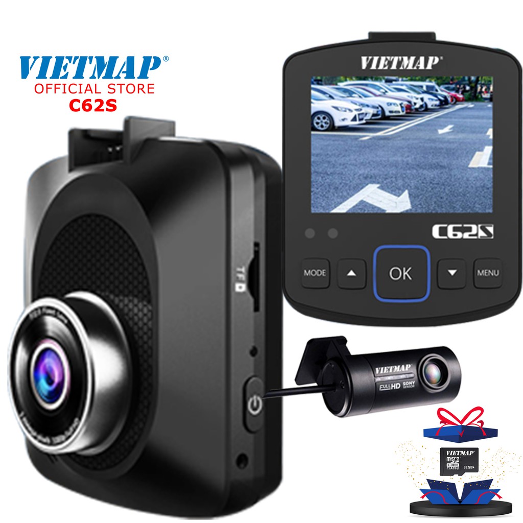 VIETMAP C62S Thẻ 32GB Camera Hành Trình Ô tô Ghi Hình Trước Sau HÀNG CHÍNH HÃNG | WebRaoVat - webraovat.net.vn