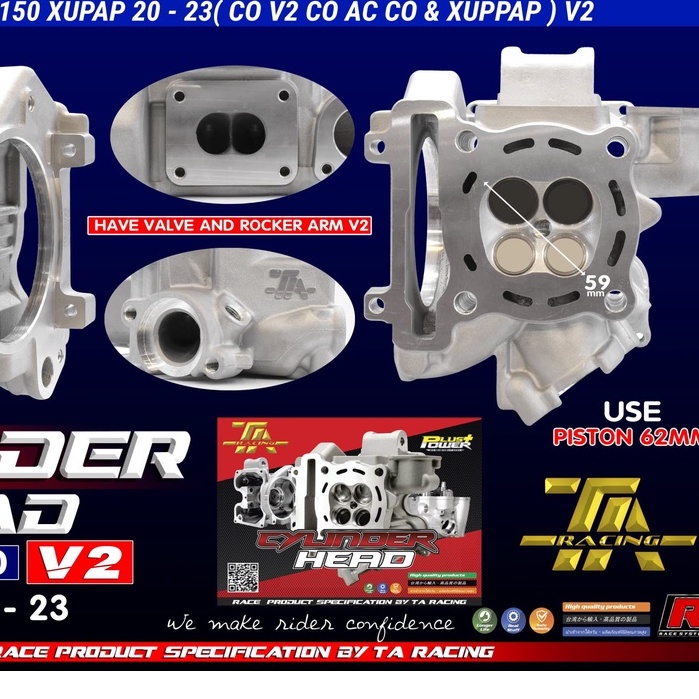 Đầu bò TA RACING / suppap ( V2 ) 20-23 &amp; 22-25 EX150 / Y15ZR