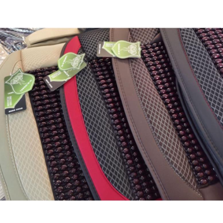 Lót ghế ô tô hạt gỗ cao cấp chống nóng massage lưng cao cấp