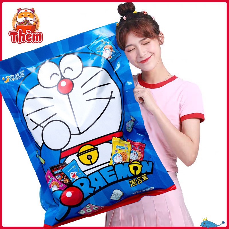 Gói Bánh Snack Siêu To Khổng Lồ Thái Lan Snack Thập Cẩm Doraemon Mix 450G