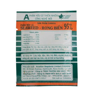 Phân Bón Lá Hữu Cơ Seaweed Rong Biển 95% Canada gói 10g