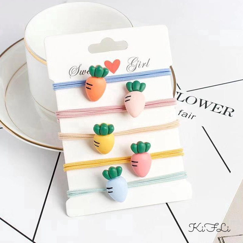 Dây Cột Tóc Hình Củ Cà Rốt Xinh Xắn Cho Nữ