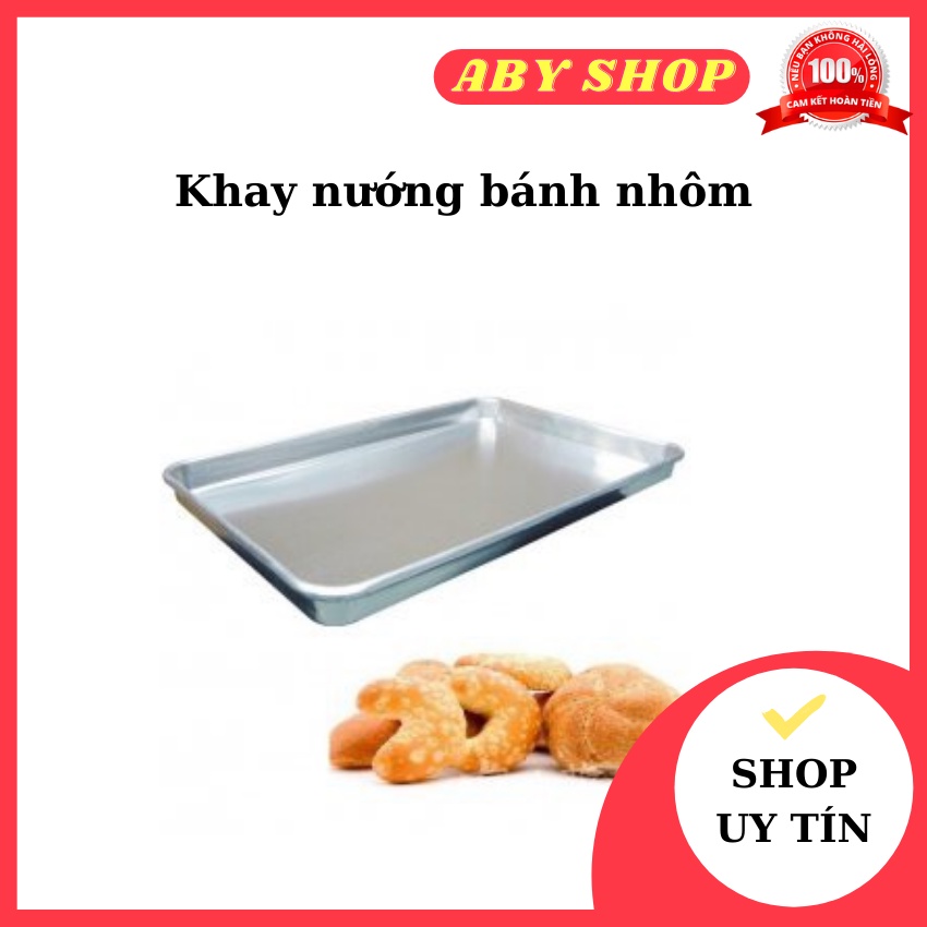 Khay nướng bánh nhôm 40x60x5cm⚡ HÀNG CAO CẤP ⚡ khay nướng bánh giúp bạn làm ra những chiếc bánh n