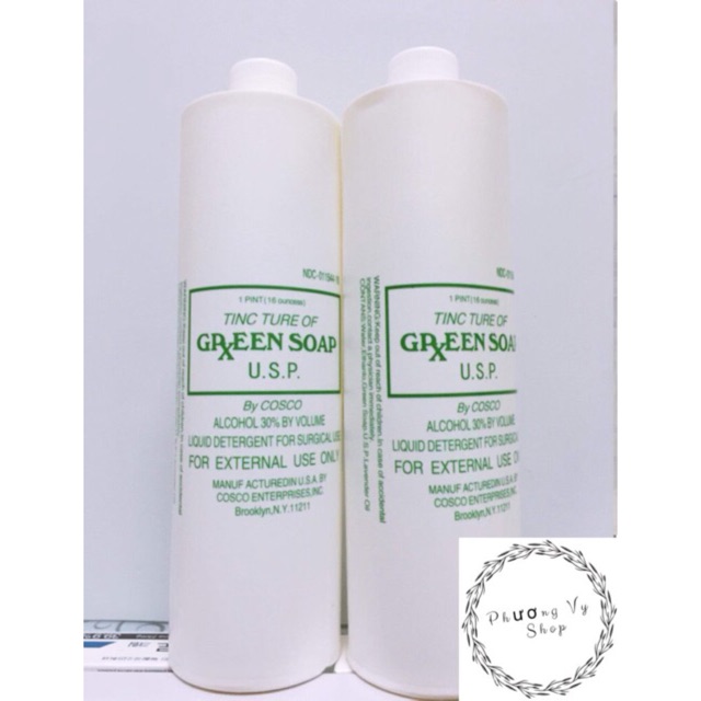 Nước vệ sinh sau xăm Green soap.