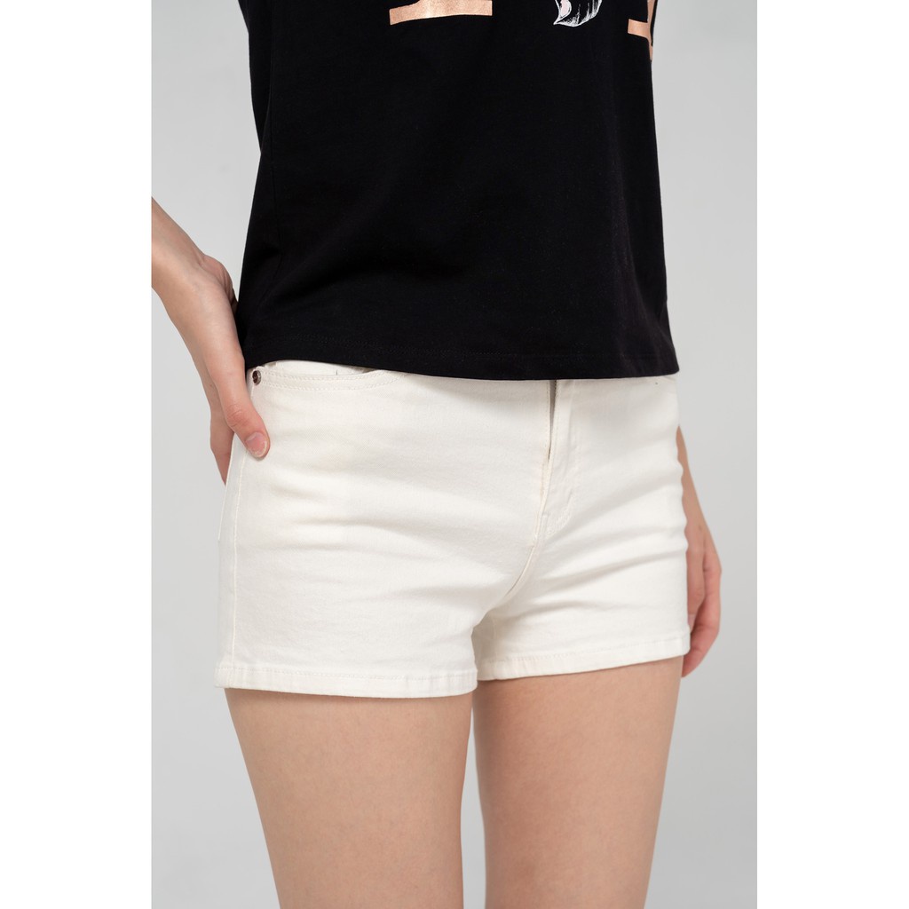 Quần đùi jean nữ YODY, quần short ngắn cạp cao dáng ôm cá tinh - SJN4010