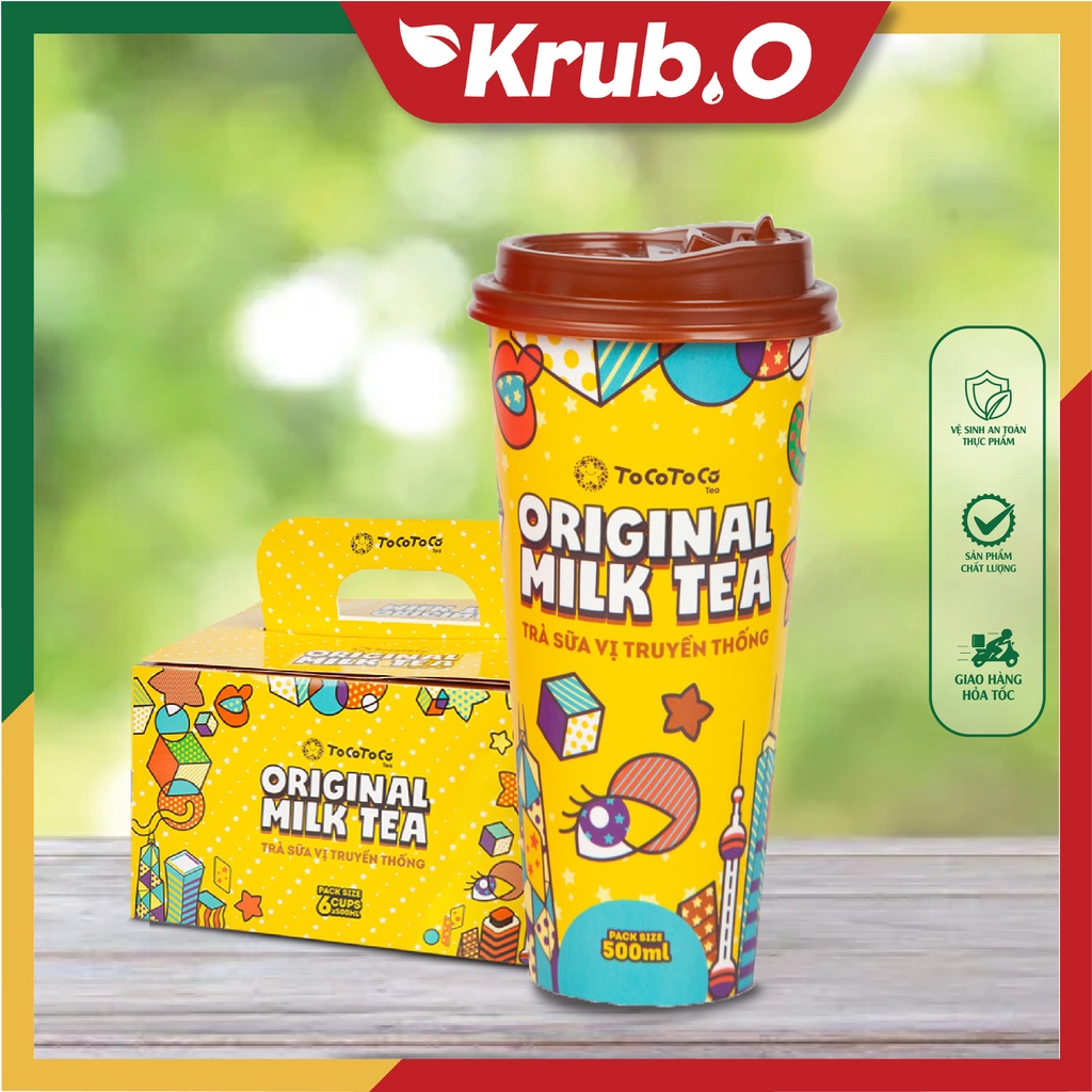 Trà sữa tự pha hộp trà sữa dâu tây TOCOTOCOINSTANTEA 2 vị siêu sạch thơm ngon 500ml