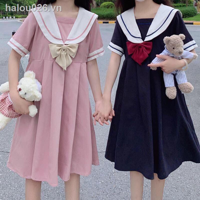 Đầm Thủy Thủ Dài Tay Phong Cách Nhật Bản Xinh Xắn Dành Cho Nữ