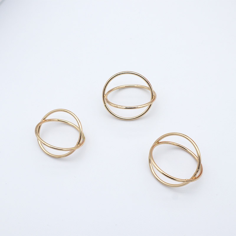 Nhẫn đeo ngón tay thiết kế hình chữ X 3D sáng tạo