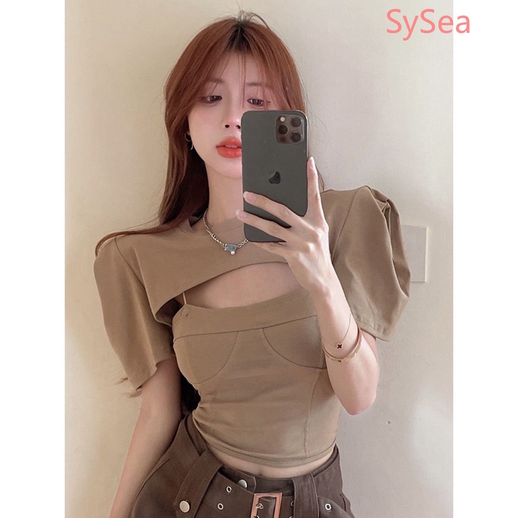 Áo Hai Dây Màu Sắc Đơn Giản Quyến Rũ Cho Nữ