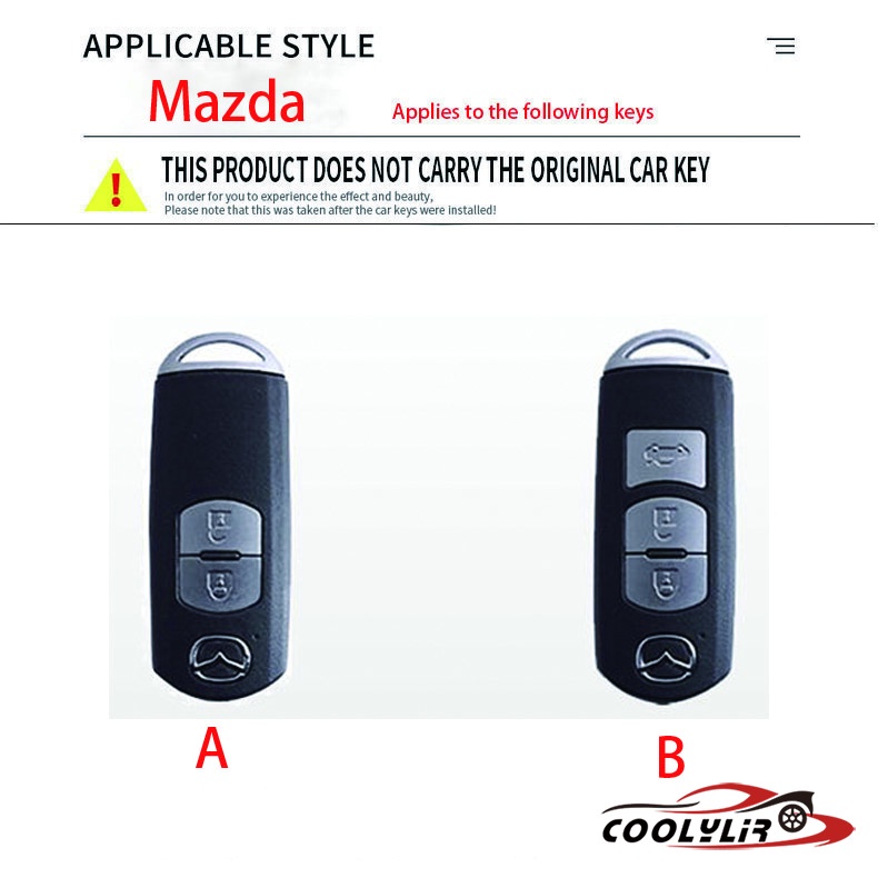 Vỏ Silicon TPU Mềm Bọc Chìa Khóa Xe Hơi 2 Nút Bấm Cho Mazda 2 3 5 6 8 Atenza CX5 CX-7 CX-9 MX-5 RX Smart