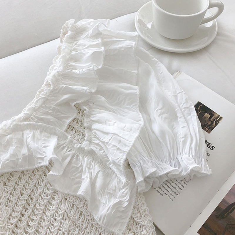 Áo Kiểu Chiffon Tay Phồng Cổ Chữ V Thời Trang Mùa Hè Cho Nữ