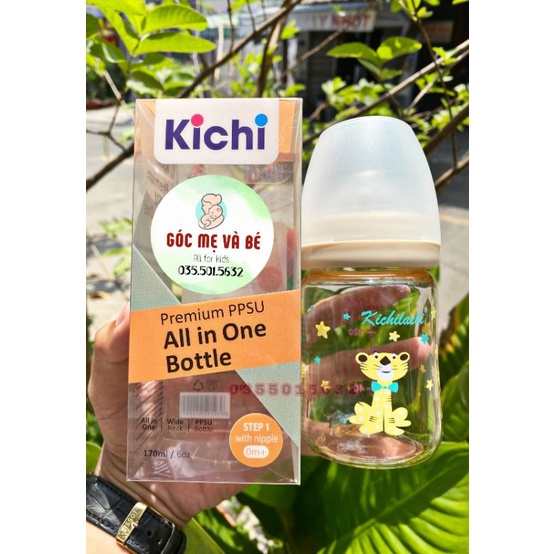 BÌNH SỮA PPSU KICHI HÌNH HỔ HOT 170ML/270ML