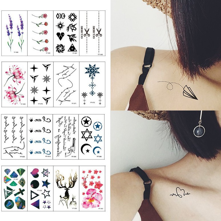Set 30 miếng dán hình xăm, tatoo hình siêu đẹp mẫu tự chọn shop banbuongiagoc_92welike