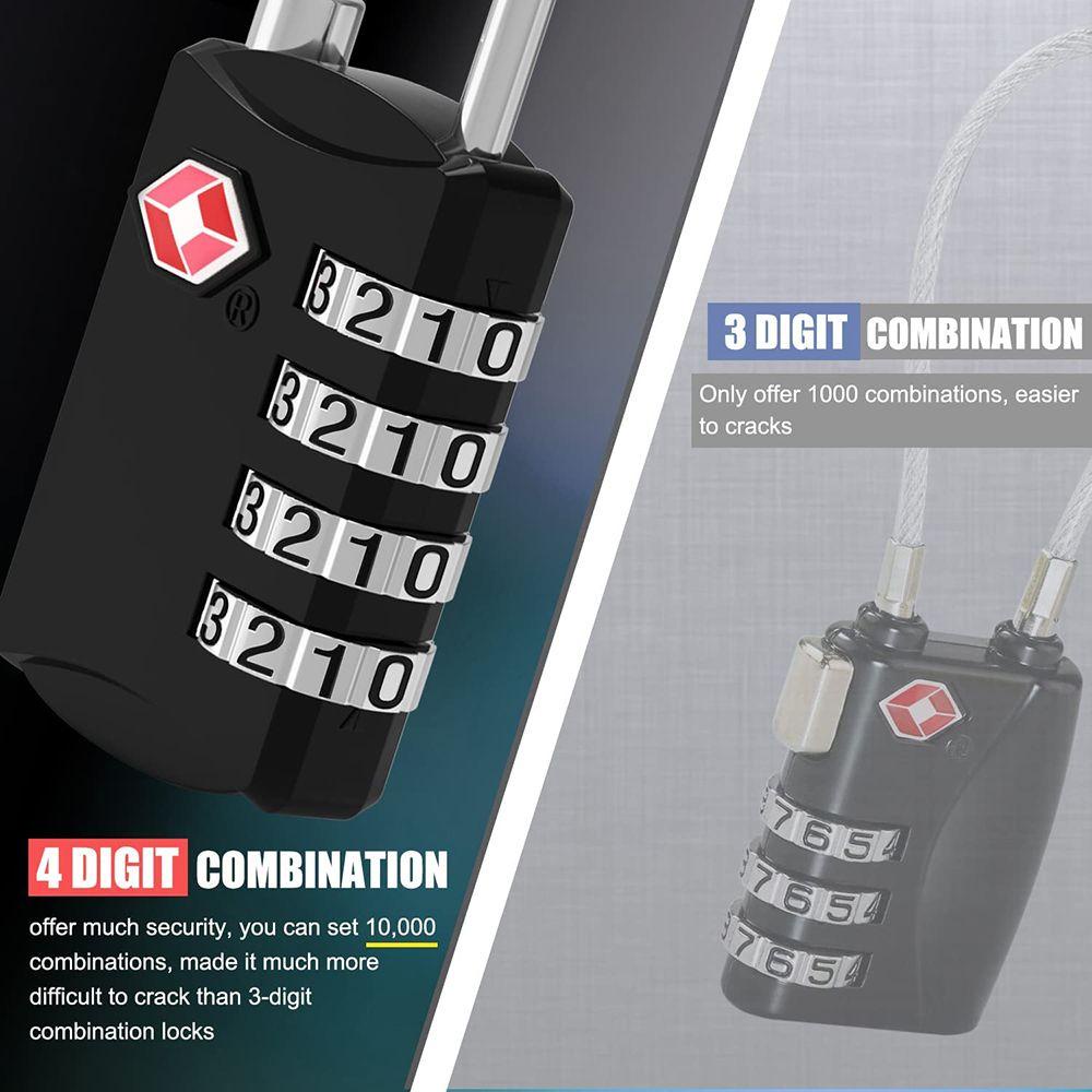 Ổ Khóa Số 4 Số Chống Chịu Thời Tiết Nhỏ Gọn Tiện Dụng