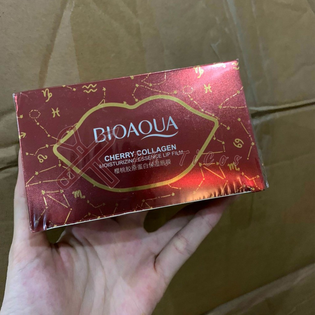 Mặt Nạ Dưỡng Môi Cherry Hộp 20 Miếng Mặt Nạ Môi Dưỡng Ẩm Bổ sung Collagen của Bioaqua - PMBT-1305-MNDM