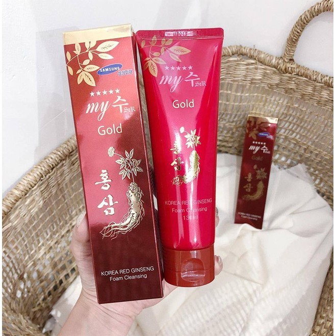 Sữa rửa mặt sâm đỏ My Gold Korea Red Ginseng Foam Cleanser 130ml