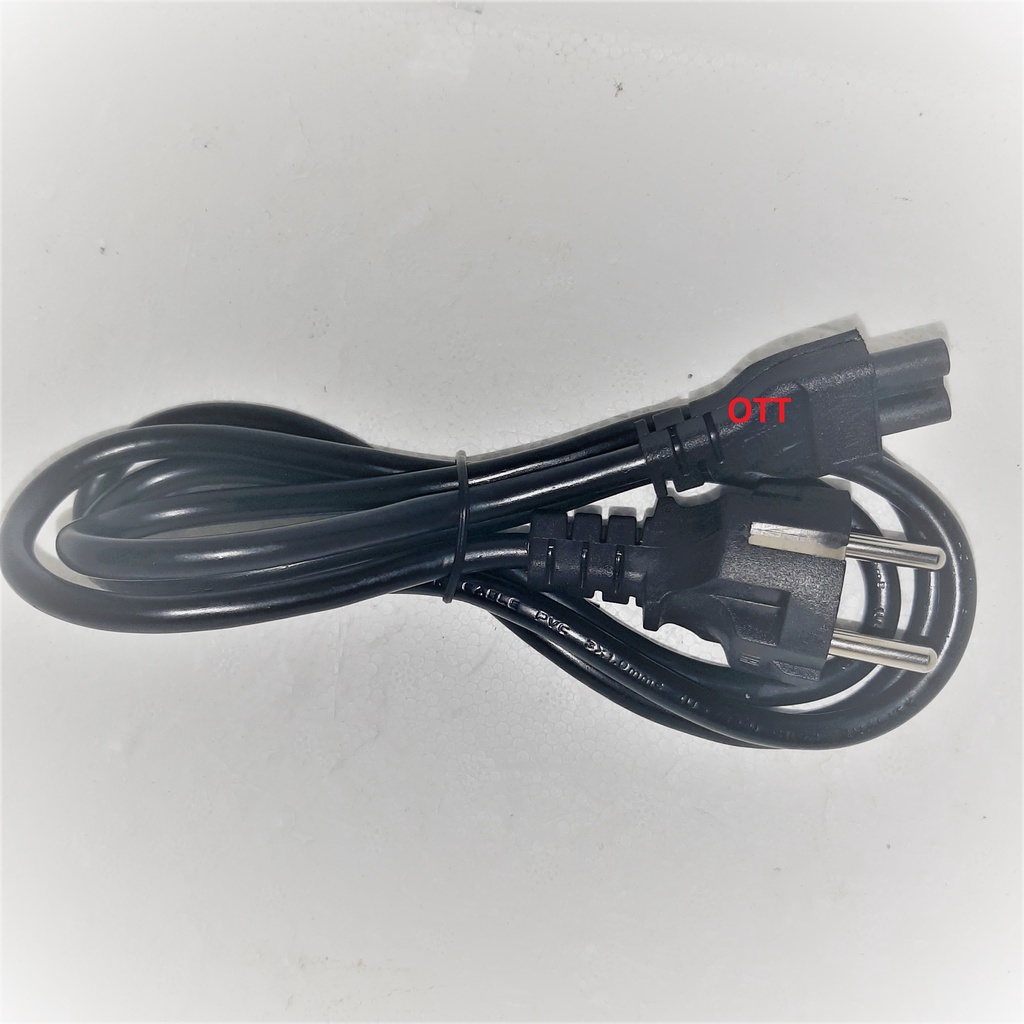 Dây nguồn sạc laptop, dây nguồn kết nối ổ điện 220c tới củ sạc laptop, thông số 10A-240V