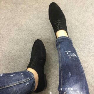 Giầy nam buộc dây da lộn.