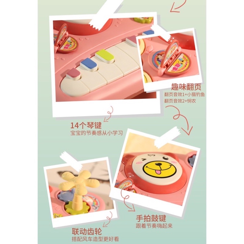 Đồ Chơi Đàn Piano Hình Nấm Màu Sắc Dễ Thương Dành Cho Bé