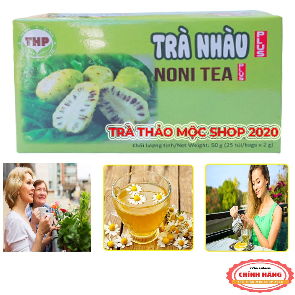 Trà Nhàu Túi Lọc THP Hỗ Trợ Trẻ Hóa Làn Da Hộp 25 gói trà (2g/gói)