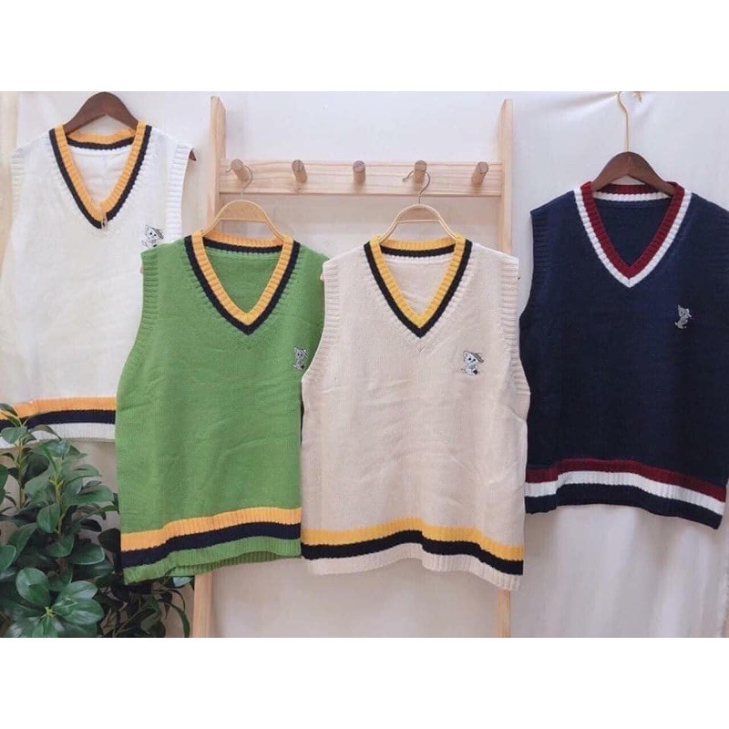 Áo gile len ulzzang nữ dáng Hàn Quốc, chất len đẹp không bai xù - 011 | BigBuy360 - bigbuy360.vn