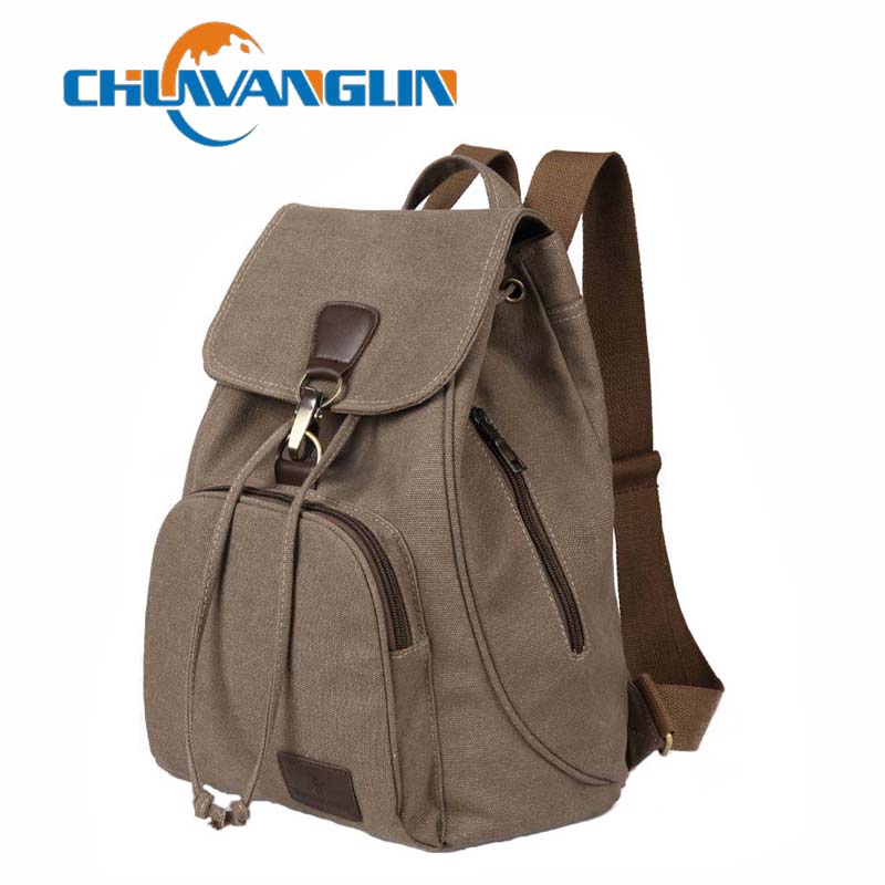 Ba Lô Chuwanglin Bằng Vải Canvas Phong Cách Preppy Cá Tính Cho Nữ