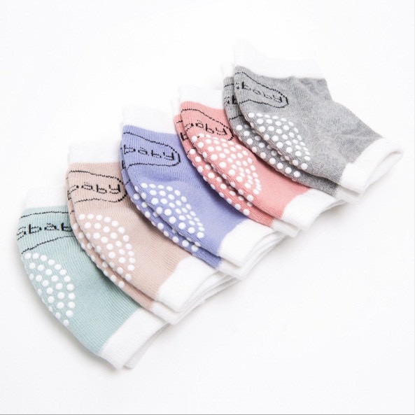 Tất Tập Bò Bảo Vệ Đầu Gối Có Chống Trượt Cho Bé Mã Viền Đẹp