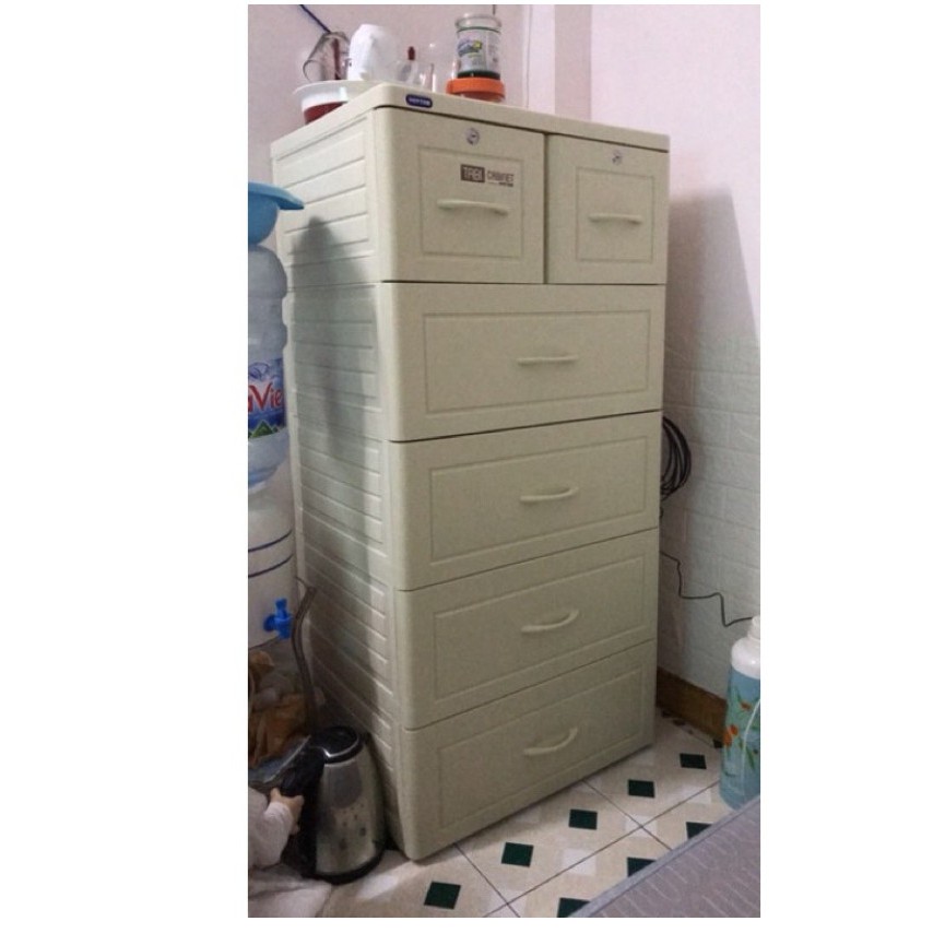 Tủ nhựa Duy Tân 5 tầng Tabi Vân Gỗ- TĂNG KÈM CA NHỰA CAO CẤP | BigBuy360 - bigbuy360.vn