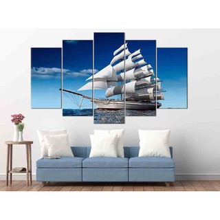 Tranh ghép nghệ thuật thuyền buồm BINBIN TNT356 (Tặng đinh 3 chân)