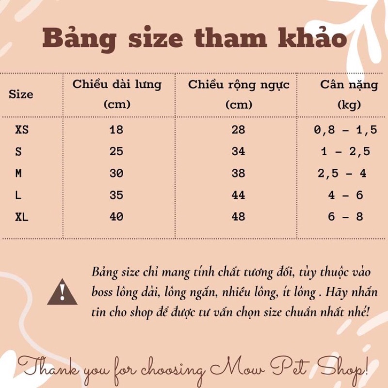 Áo cadigan len cài khuy cho chó mèo