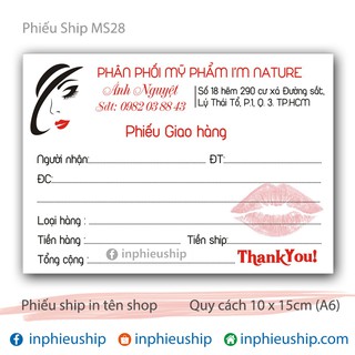 Phiếu giao 400 tờ MS28