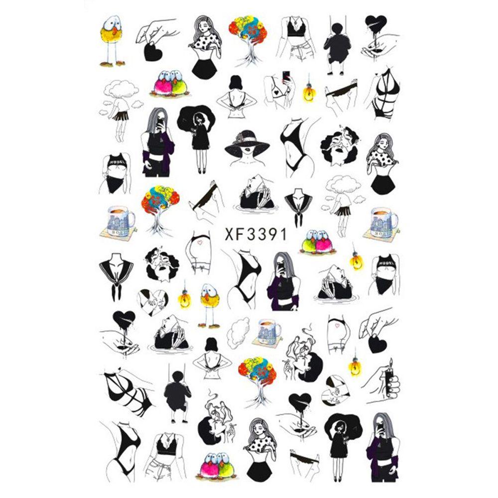 Sticker Dán Móng Tay Hình Đôi Môi/Trái Tim Sang Trọng Thời Trang