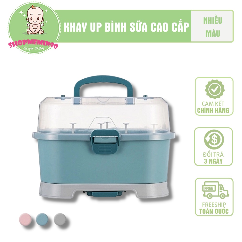 Chính Hãng - Khay Úp Bình Sữa Jupin Cao Cấp có nắp đậy