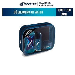 X-Men Hương Mát lạnh: Dầu Gội 180G + Wax X-Men Freestyle 70g +  Lăn khử mùi Water 50ml (Tặng kèm túi Grooming Kit)