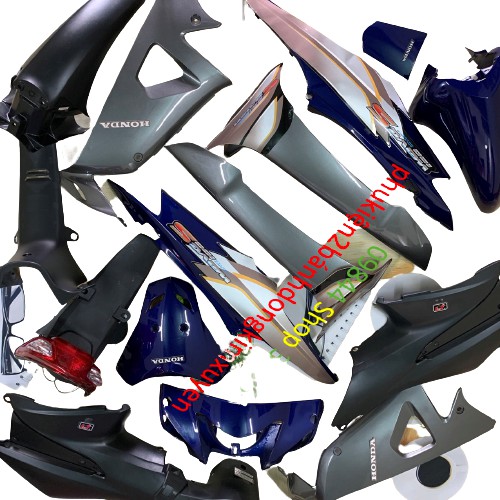 Dàn áo xe Wave RS , Wave A  Màu Xanh Tím - wave 50cc và wave alpha 100 , Wave S100 -Fulll nhựa ABS nguyên sinh cao cấp