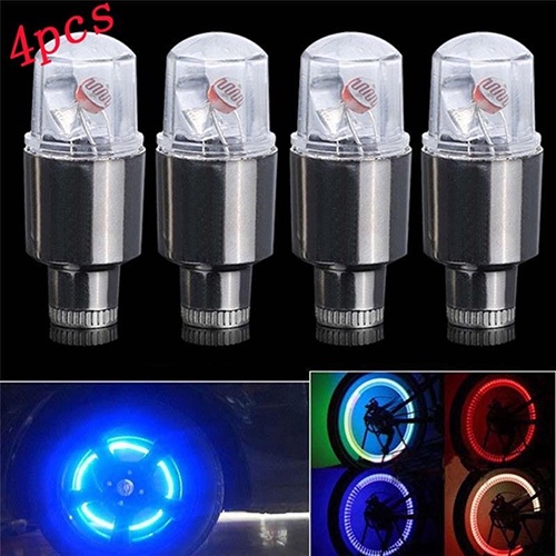 Bộ 4 Đèn LED Gắn Bánh Xe Đạp, Xe Máy, Xe Đạp