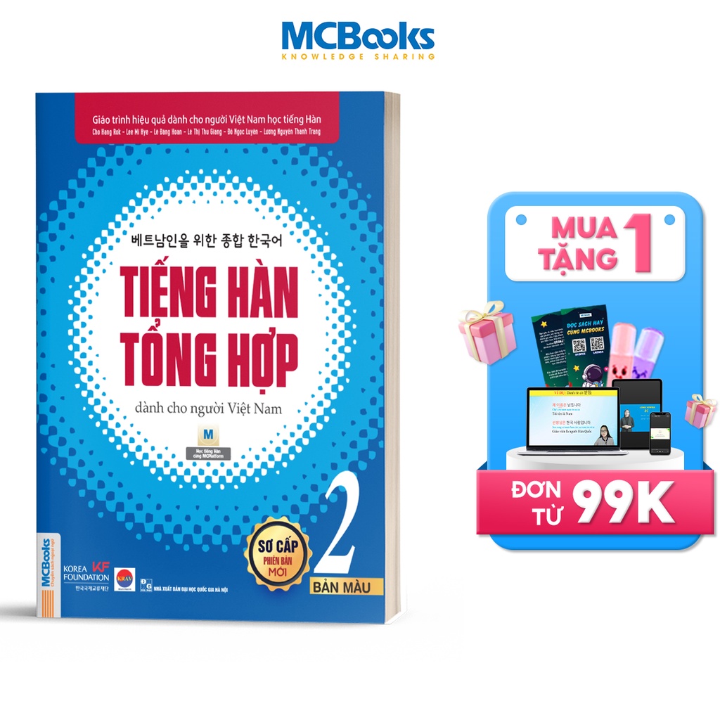 Sách - Tiếng Hàn Tổng Hợp Dành Cho Người Việt Nam Trình Độ Sơ Cấp Tập 2 - Bản Màu