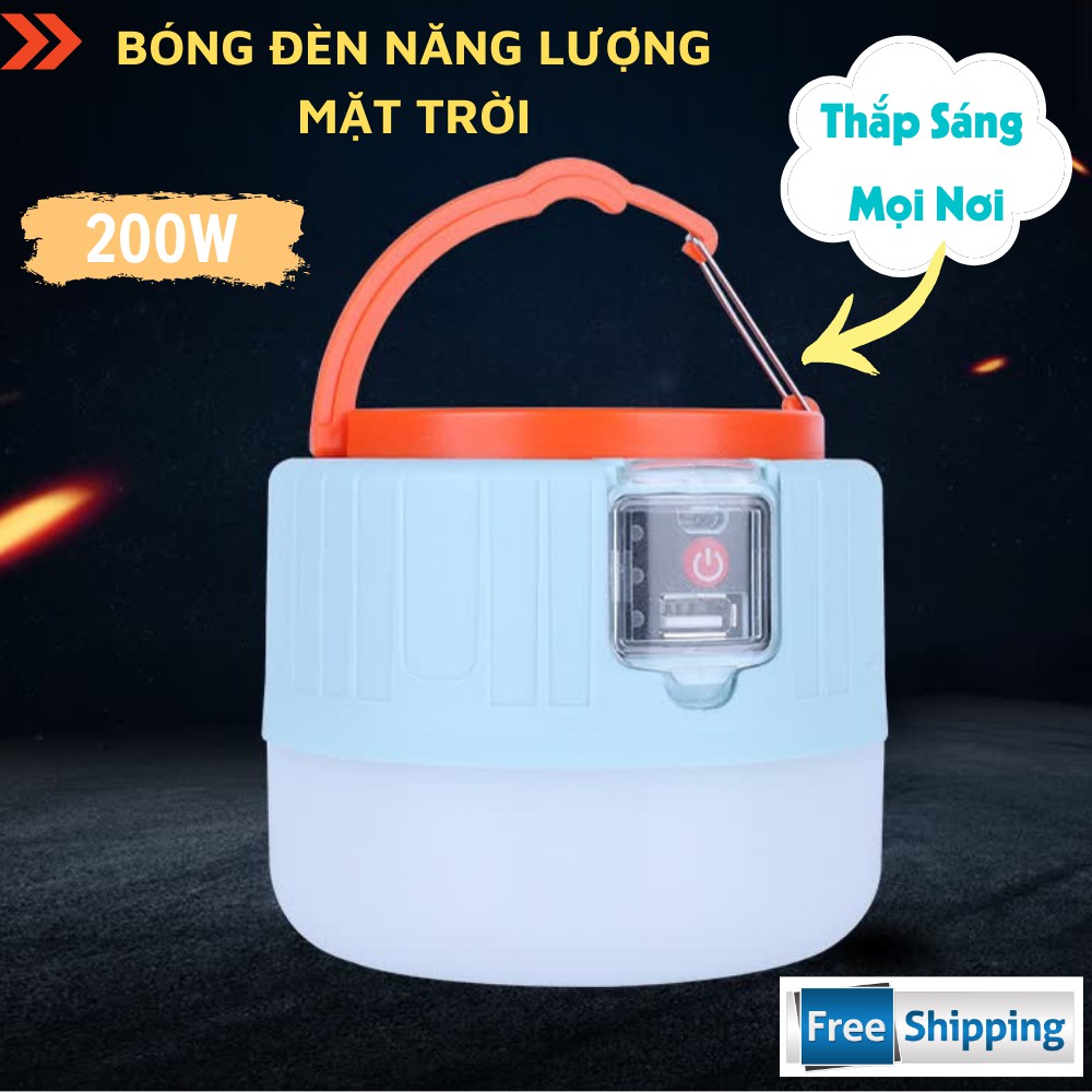 Đèn năng lượng mặt trời , đèn kiêm sạc dự phòng 100W siêu sáng tiện ích cho gia đình bạn TIME HOME