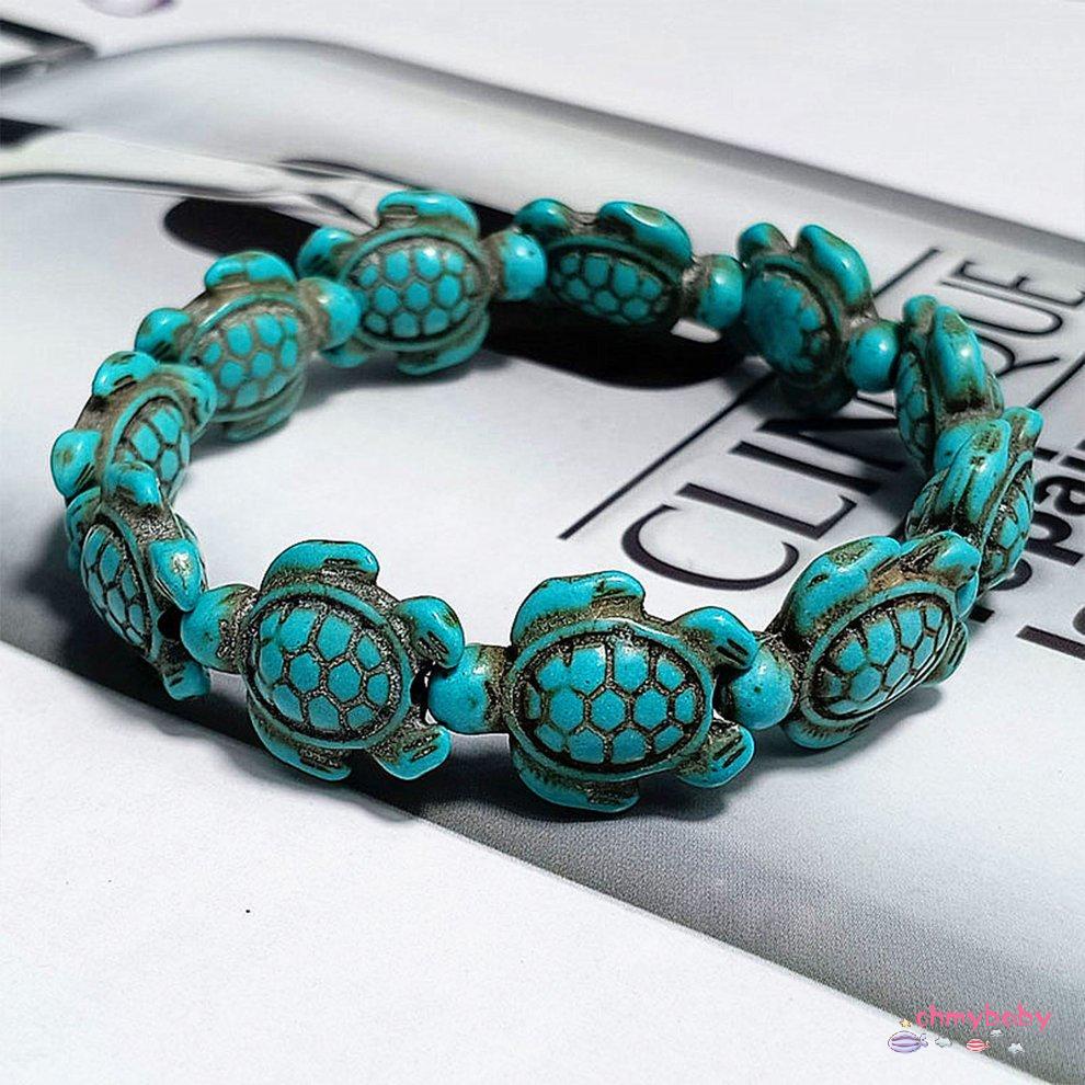 Vòng tay Handmade Turquoise chính hãng Hawaiian Sea Turtle Bracelet Đồ trang sức trên bãi biển [8/5]